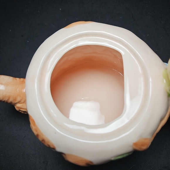 Vintage Ceramic Majolica Style Teapot With Cockatoo Bird Handle - Picture 6 of 8